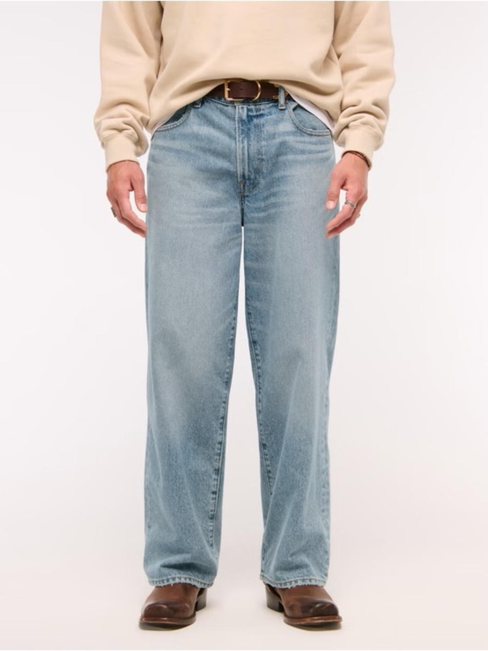 Abercrombie & Fitch Preppy Ultra Baggy Rigid Denim Jeans Mens 32x32